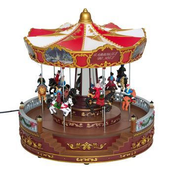 Pueblo Iluminado Gran Carrusel Musical 52 Led