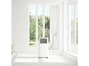 Cubierta aislante - Cecotec 210x90, Aislante para puerta corredera, 210 x 90 cm, Poliéster, Con cremallera y cinta adhesiva, Blanco