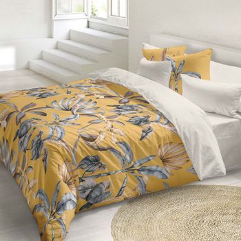 Naturals - Funda Nórdica Estampada Cama 180 - Algodón Extra Suave - Incluye 1 O 2 Fundas De Almohada - Fabricado En España - Artemisa