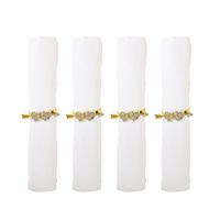anillos de servilleta corazon - set de 4