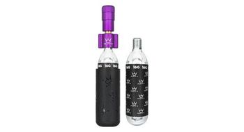 Inflador de co2 peaty s holeshot violeta para carretera grava   2 cartuchos de co2  16 g