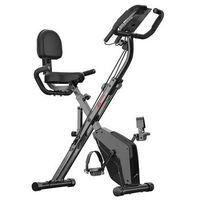bicicleta estatica plegable con resistencia magnetica monitor lcd y soporte para telefononegrorattantree