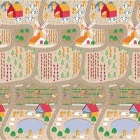 alfombra de juegos granja-ciudad plegable 120x180