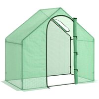 outsunny invernadero transparente de jardin vivero casero plantas 180x105x150cm