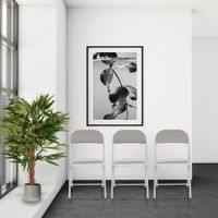 silla de piel sintetica  gris