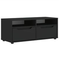 mueble de tv visnes negro 100x40x38 cm madera de ingenieria vidaxl