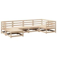 juego de sofas de jardin 6 piezas madera maciza de pino vidaxl