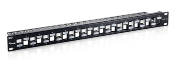 PATCH PANEL VACIO CAT.6 A 24 PUERTOS KEYSTONE APANTALLADO