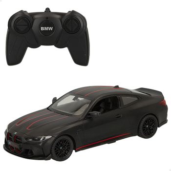 RASTAR - Coche teledirigido, BMW M4 CSL, Licencia oficial, Escala 1:16, Con luz, Color negro mate, Coches teledirigidos, Vehículo radiocontrol, Control remoto, Regalos para niños