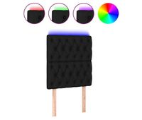 vidaxl cabecero con luces led tela negro 80x7x118128 cm