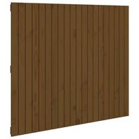 cabecero cama pared madera maciza pino marron 1275x3x110cm vidaxl