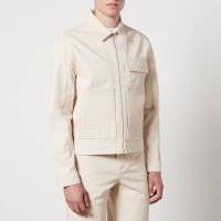 axel arigato grate embossed cotton-twill jacket - xl