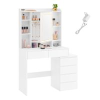 tocador con luces led de brillo ajustable blanco nube
