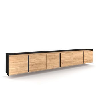 Mueble Tv, Televisión, Muebles De Salón, Almacenaje, 309x35x50 Cm, Para Tv Hasta 80