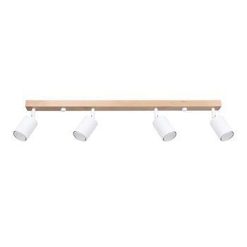 Regleta elluae blanco, 4 luces