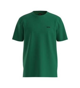 BOSS para hombre. 50506373 Camiseta con Detalle de Logo (M), Casual, Verde, Algodón, Manga corta
