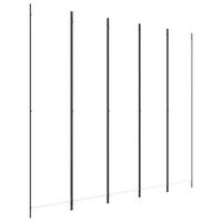 biombo separador de ambientes 5 paneles 250 x 220 cm tela blanca y hierro dec030948