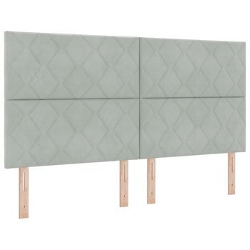 Cabecero Gris Claro 180 Cm Terciopelo Vidaxl