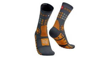 Compressport calcetines de trekking gris naranja
