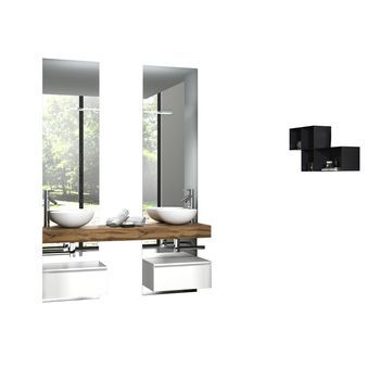 Composición Baño 7 Piezas Astra Roble Miel/blanco En Mdf