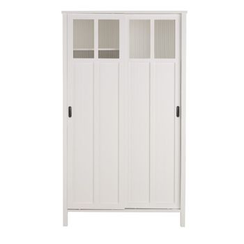 Armario blanco con 2 puertas correderas