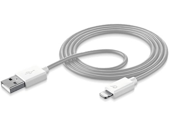 Cable USB a Lightning - CellularLine, Lightning, 100 cm, 12 W, Blanco