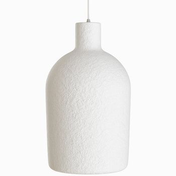 Lámpara Colgante - Diseño Minimalista - Acabado Efecto Piedra - Sinur Ii Blanco