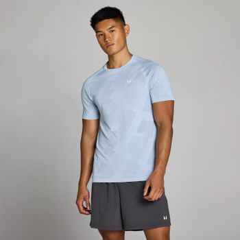 Camiseta sin costuras Tempo Pillar Graphic para hombre de MP - Azul breeze - S