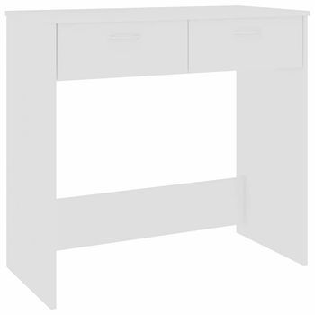 Escritorio De Madera Contrachapada Blanco 80x40x75 Cm