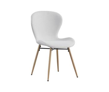 Set de 4 sillas de comedor tapizadas helene claro  gris para hogar moderno mueble de almacenaje  - homekit