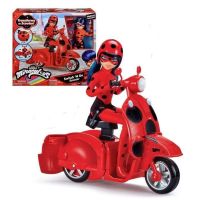 muneca bandai ladybug lucky charm 26 cm con scooter switchn go transformable