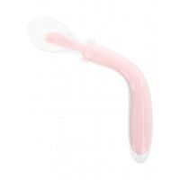 cuchara flexible de silicona rosa