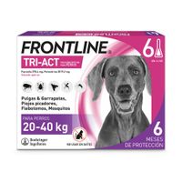 frontline tri-act pipetas para perros de 20 a 40 kg - 6 x 4 ml