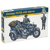 italeri 0317 - maqueta motocicleta militar con sidecar escala 135