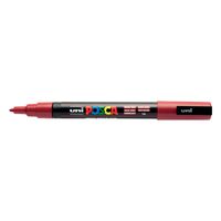 posca pc-3m rotulador rojo oscuro 09 - 13 mm redondo