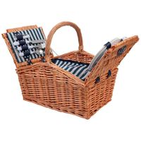 cesta de picnic 2 servicios marron 40x28x192538 cm