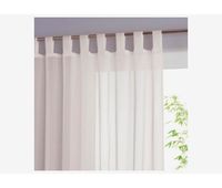 visillo trabillas cristal gris 140x250cm