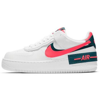 Nike Zapatillas Air Force 1 Shadow White Dark Teal Solar Red para mujer