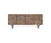 aparador artesanal de 4 puertas en madera de mango 177 cm 74x177x40