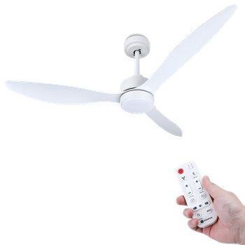 Aigostar Ventilador de Techo con Luz Silencioso 52″, Motor DC Reversible 40W, Mando a Distancia, 6 Velocidades, Luz Regulable (2700K-6500K), Ideal para Dormitorio, Sala o Cocina. Ø132 cm