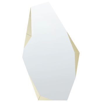 Espejo De Pared Decorativo Sin Marco Bordes Afilados 68 X 120 Cm Dorado Arguel