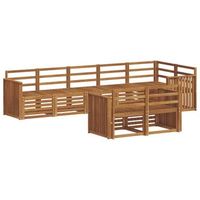 conjunto de sofas de exterior 8 uds natural poliester vidaxl