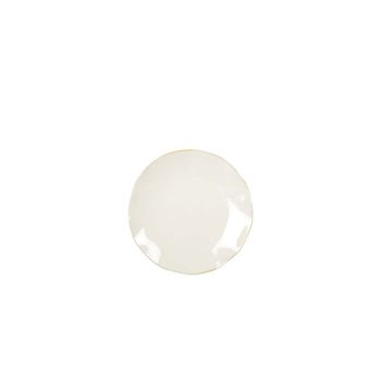 Plato de postre blanco rosa 20x20x2cm - lote de 6