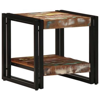 Mesa De Café | Mesa De Centro 40 X 40 X 38 Cm Madera Sólida Recuperada