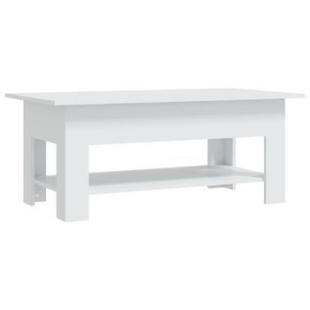 Mesa De Centro 102x55x42 Cm Madera - Blanco