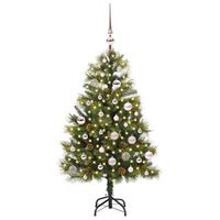 arbol de navidad  decoraciones de navidad artificial con ramas plegables y conos 150 cm
