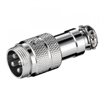 Goobay Conector GX16 Macho de 4pin Gris