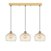 lampara de techo bek-11376 oro brillante metal 102x30x121 cm