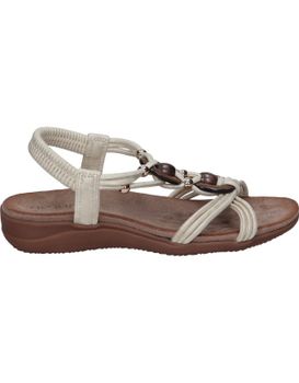 Sandalias Cómodo De Mujer Amarpies Abz28685 Color Plata 40