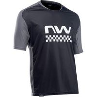 northwave maillot manga corta edge negro-gris oscuro